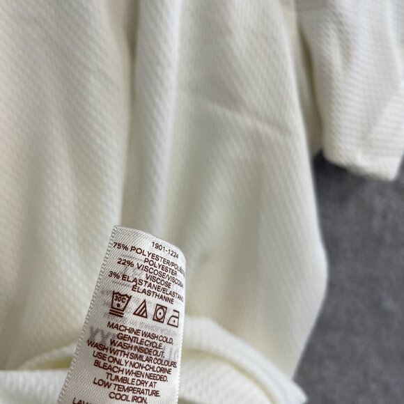 NEW Scotch & Soda Men's XXL White Textured Short Sleeve Button Up Shirt - Picture 6 of 9